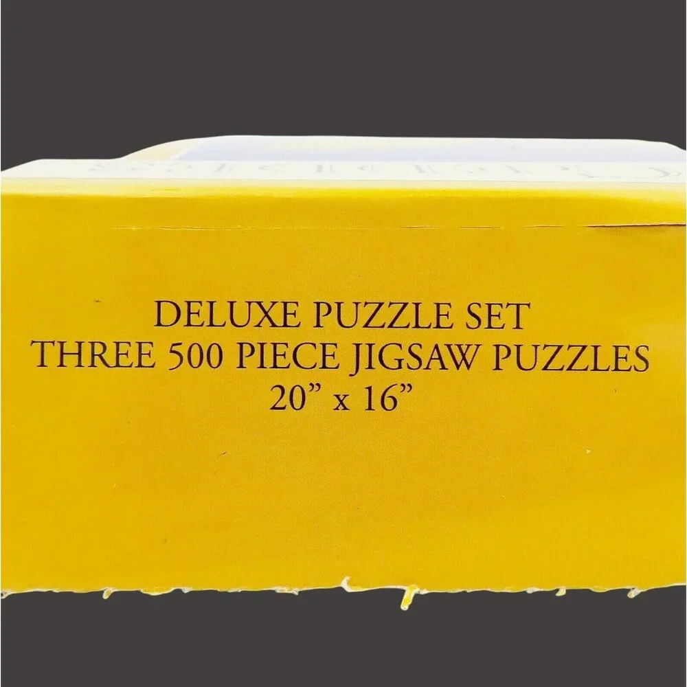 Vintage Deluxe Puzzle Set x3 Anne Geddes 500-Piece Jigsaw Puzzles Babies 1999